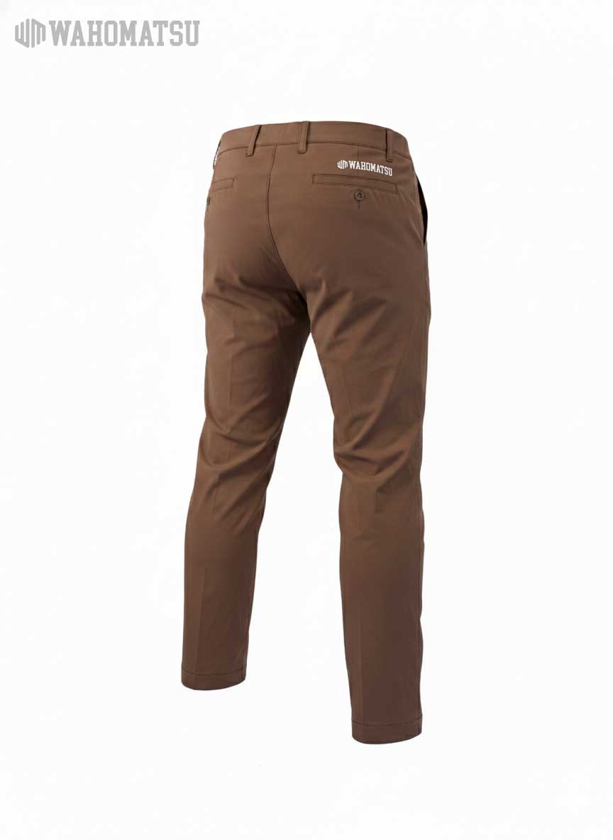 WAHOMATSUストレッチ吸汗速乾パンツ(ブラウン)受注商品：9月中旬順次発送